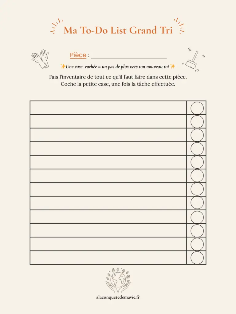 To-do list pour planifier son grand ménage de fin d'année.