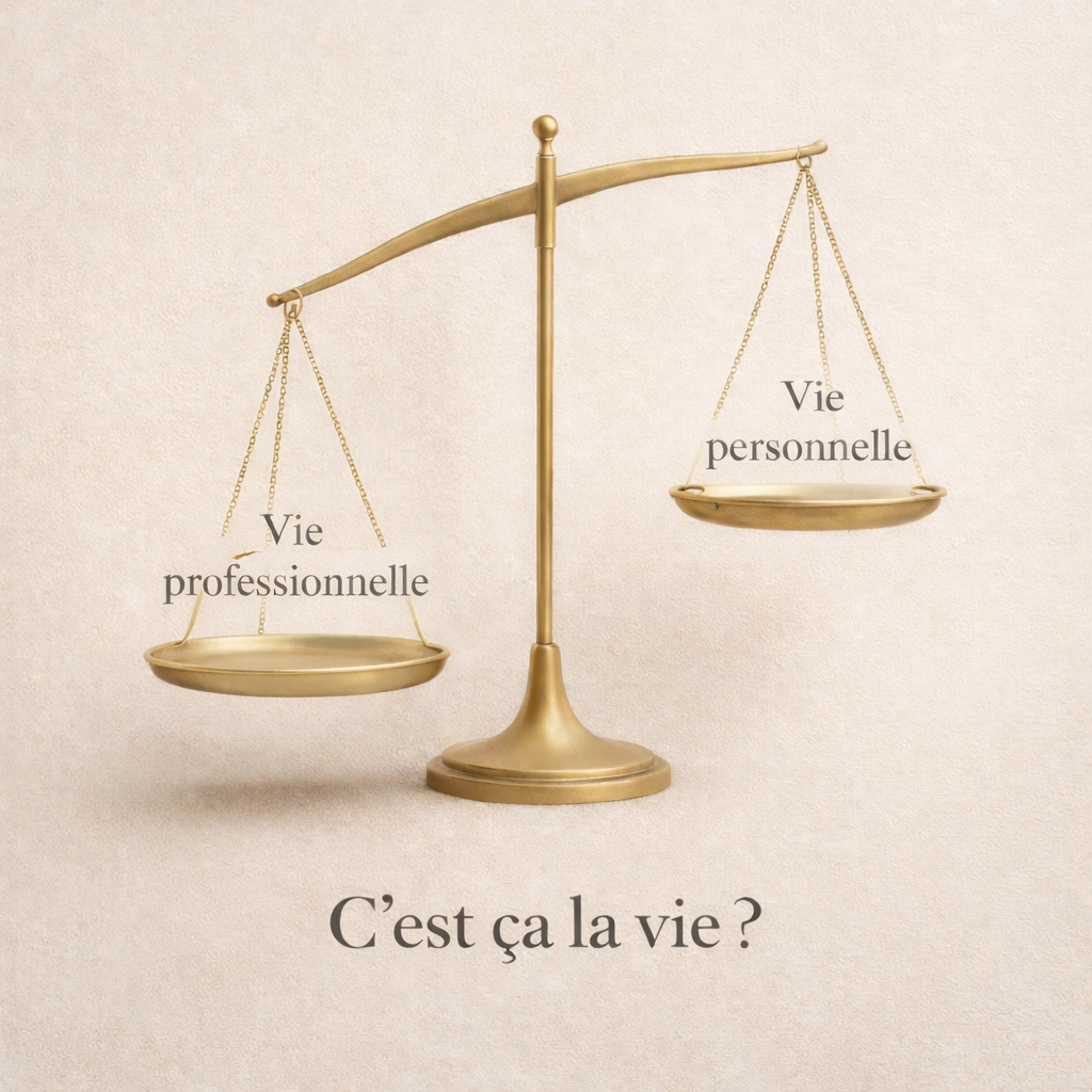 Balance symbolisant le déséquilibre entre le travail et la vie personnelle