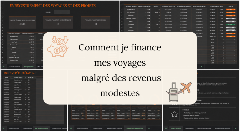 Comment financer ses voyages malgré des revenus modestes grâce à la planification et à l'épargne.